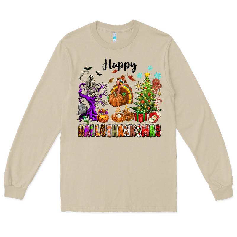 Happy Hallothanksmas Long Sleeve Tee by texasbilliewilder | Teevron