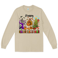 Mushroom Happy Hallothanksmas Long Sleeve Tee - texasbilliewilder