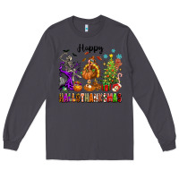 Smoke Happy Hallothanksmas Long Sleeve Tee - texasbilliewilder
