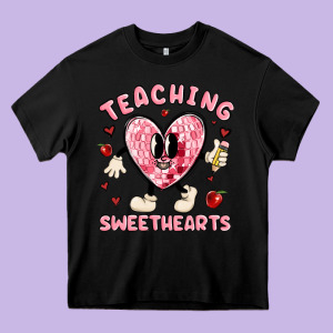 Teaching Sweethearts Heavy Core Tee Designed By Maliassmallbusiness