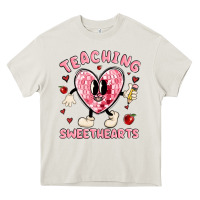 Cream teaching sweethearts Heavy Core Tee - MaliasSmallBusiness