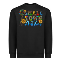 Black small town autism Heavyweight Sweatshirt - CowGirlArtShop
