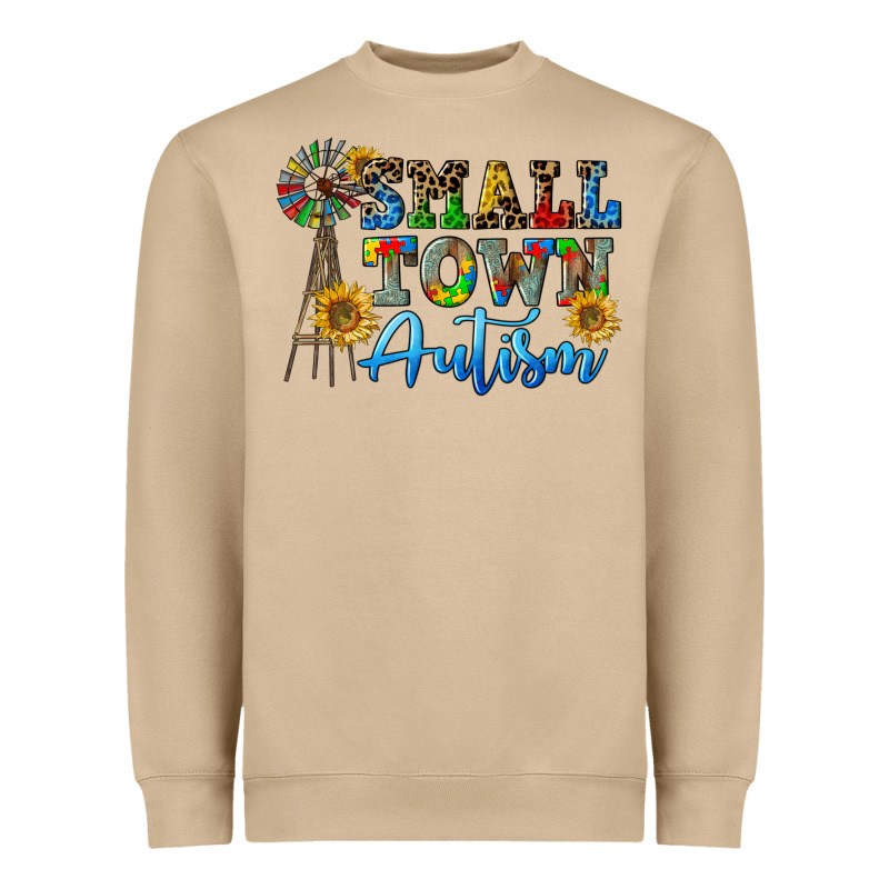 Small Town Autism Heavyweight Sweatshirt by CowGirlArtShop | Teevron