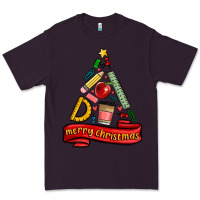 Plum teacher tools christmas tree Premium Tee - MaliasSmallBusiness