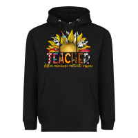 Black Teacher Heavyweight Hoodie - CowhideDigitalArt