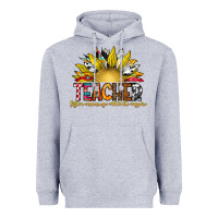 Heather Grey Teacher Heavyweight Hoodie - CowhideDigitalArt