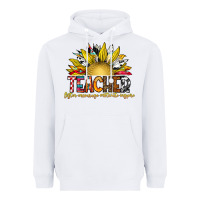 White Teacher Heavyweight Hoodie - CowhideDigitalArt