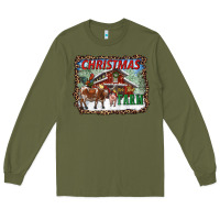 Army Green Christmas On The Farm Long Sleeve Tee - RanaPortraitStore