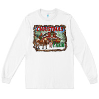 White Christmas On The Farm Long Sleeve Tee - RanaPortraitStore