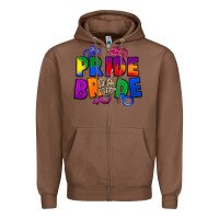 Chestnut Pride bride Zipper Hoodie - FaDigitalArtStudio