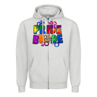 Dove Grey Pride bride Zipper Hoodie - FaDigitalArtStudio