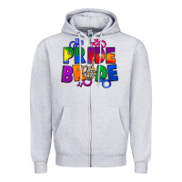 Heather Grey Pride bride Zipper Hoodie - FaDigitalArtStudio