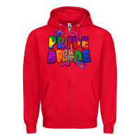 Red Pride bride Zipper Hoodie - FaDigitalArtStudio