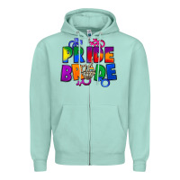 Seafoam Pride bride Zipper Hoodie - FaDigitalArtStudio