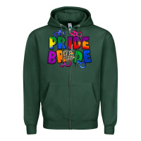 Sports Green Pride bride Zipper Hoodie - FaDigitalArtStudio