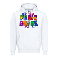 White Pride bride Zipper Hoodie - FaDigitalArtStudio