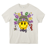 Cream mardi gras vibes Heavy Core Tee - MaliasSmallBusiness
