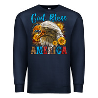 Navy God Bless America Premium Sweatshirt - LillyAllenDesigns