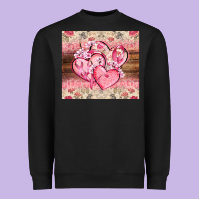 Cancer Hearts Heavyweight Sweatshirt Designed By Cowgirlartshop