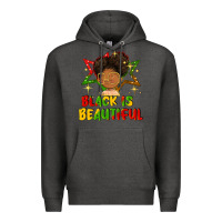 Charcoal Heather black is beautiful Premium Hoodie - FaDigitalArtStudio