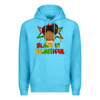 Ocean Blue black is beautiful Premium Hoodie - FaDigitalArtStudio