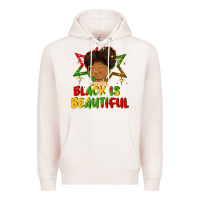 Pale Pink black is beautiful Premium Hoodie - FaDigitalArtStudio