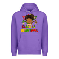 Purple black is beautiful Premium Hoodie - FaDigitalArtStudio