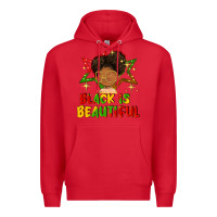 Red black is beautiful Premium Hoodie - FaDigitalArtStudio