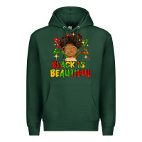 Sports Green black is beautiful Premium Hoodie - FaDigitalArtStudio