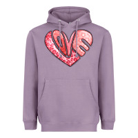 Lavender heart shaped love valentine's day Heavyweight Hoodie - LillyAllenDesigns