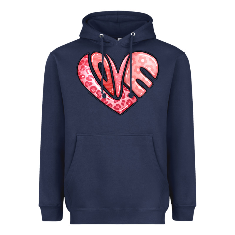 Heart Shaped Love Valentine's Day Heavyweight Hoodie by LillyAllenDesigns | Teevron