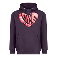 Plum heart shaped love valentine's day Heavyweight Hoodie - LillyAllenDesigns