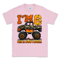 Bubblegum Pink i'm six this is how i roll monster truck birthday Classic Tee - Jasminsmagicworld