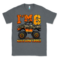 Charcoal Heather i'm six this is how i roll monster truck birthday Classic Tee - Jasminsmagicworld