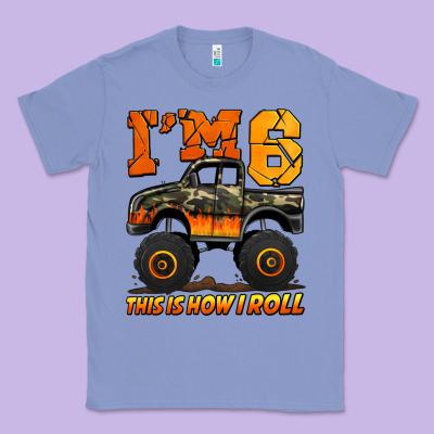 I'm Six This Is How I Roll Monster Truck Birthday Classic Tee Designed By Jasminsmagicworld