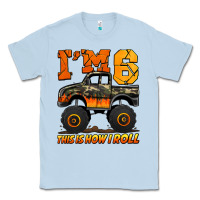Dusty Blue i'm six this is how i roll monster truck birthday Classic Tee - Jasminsmagicworld