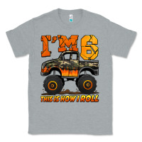 Heather Grey i'm six this is how i roll monster truck birthday Classic Tee - Jasminsmagicworld
