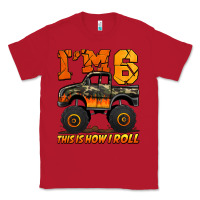 Red i'm six this is how i roll monster truck birthday Classic Tee - Jasminsmagicworld