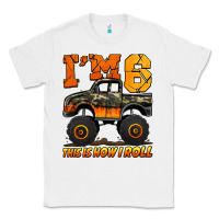 White i'm six this is how i roll monster truck birthday Classic Tee - Jasminsmagicworld