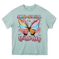 Arona anti social butterfly Heavy Core Tee - MaliasSmallBusiness