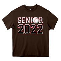 Chocolate Brown senior baseball Heavy Core Tee - AdoDesignShop