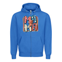 True Royal 4th of July mama with lightning bolt Zipper Hoodie - FaDigitalArtStudio