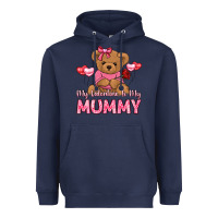 Navy my valentine is my mummy Heavyweight Hoodie - LillyAllenDesigns