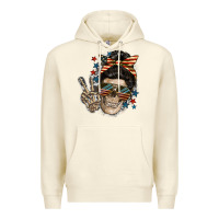 Sandshell American Mother skull Premium Hoodie - FaDigitalArtStudio