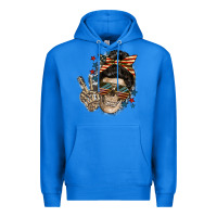 True Royal American Mother skull Premium Hoodie - FaDigitalArtStudio