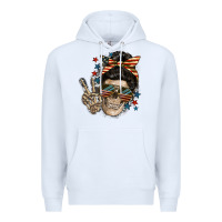 American Mother Skull Premium Hoodie | Teevron