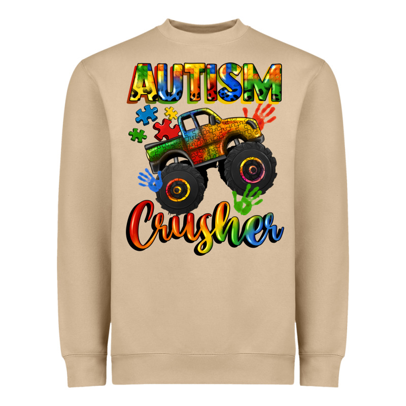 Autism Crusher Heavyweight Sweatshirt by CowGirlArtShop | Teevron