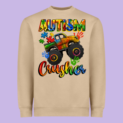 Autism Crusher Heavyweight Sweatshirt Designed By Cowgirlartshop
