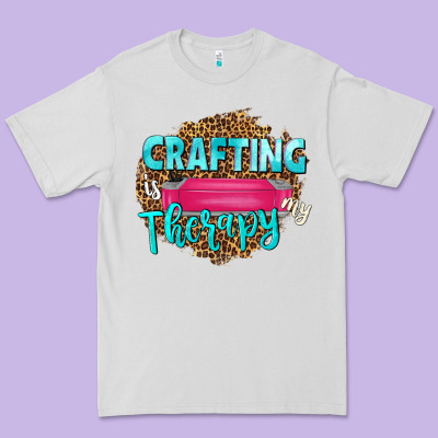 Crafting Is My Therapy Premium Tee Designed By Nancycooperartshop