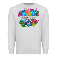 Dove Grey Your Text Stich Premium Sweatshirt - CowhideDigitalArt